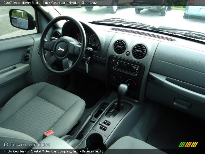 Black Clearcoat / Medium Slate Gray 2007 Jeep Liberty Sport