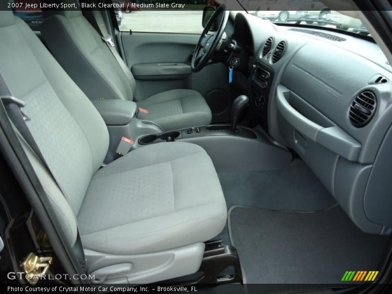 Black Clearcoat / Medium Slate Gray 2007 Jeep Liberty Sport