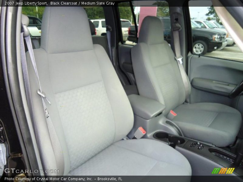 Black Clearcoat / Medium Slate Gray 2007 Jeep Liberty Sport