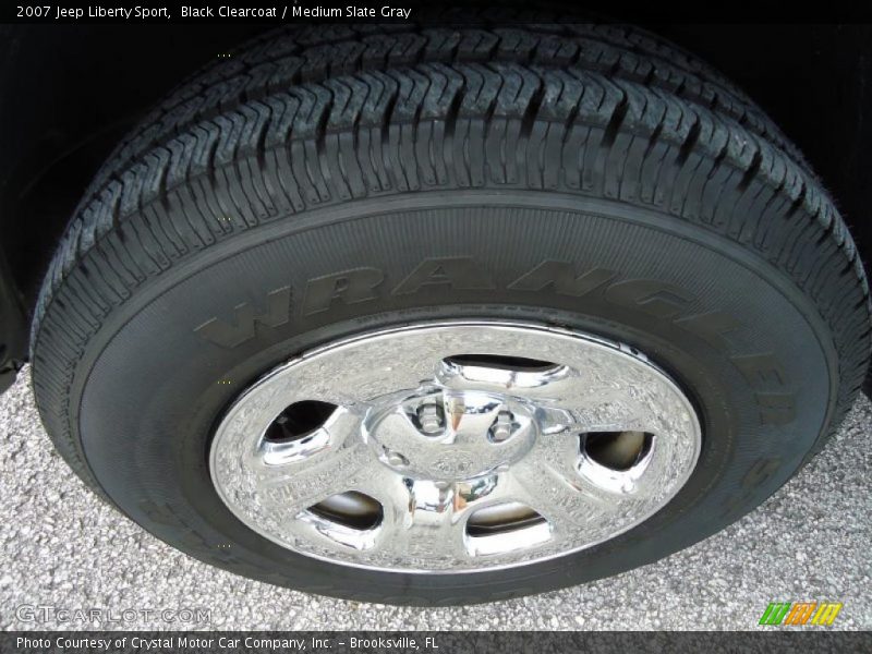 Black Clearcoat / Medium Slate Gray 2007 Jeep Liberty Sport