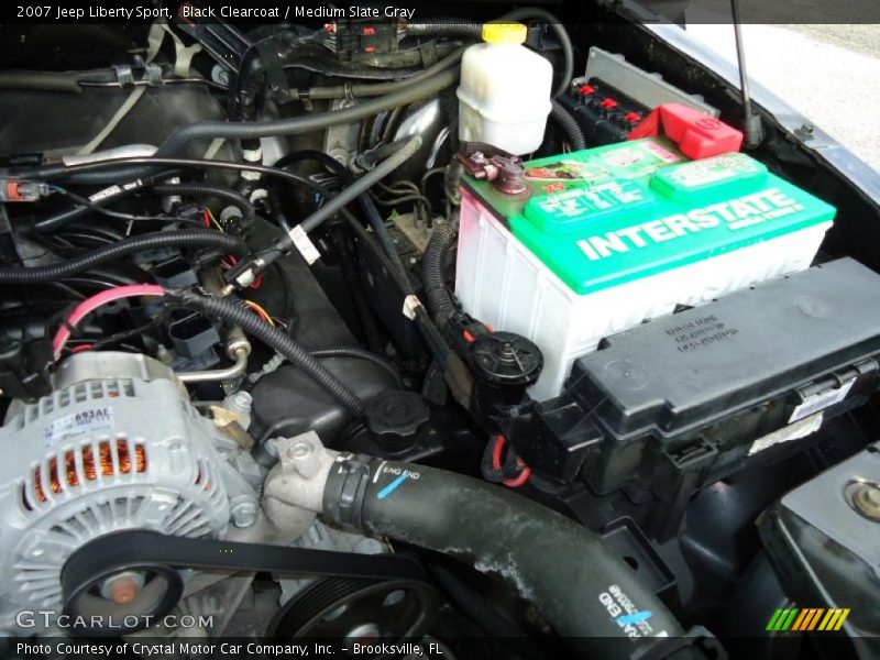 Black Clearcoat / Medium Slate Gray 2007 Jeep Liberty Sport