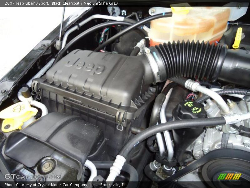 Black Clearcoat / Medium Slate Gray 2007 Jeep Liberty Sport