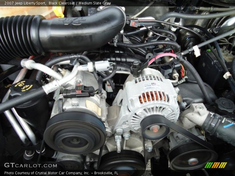 Black Clearcoat / Medium Slate Gray 2007 Jeep Liberty Sport