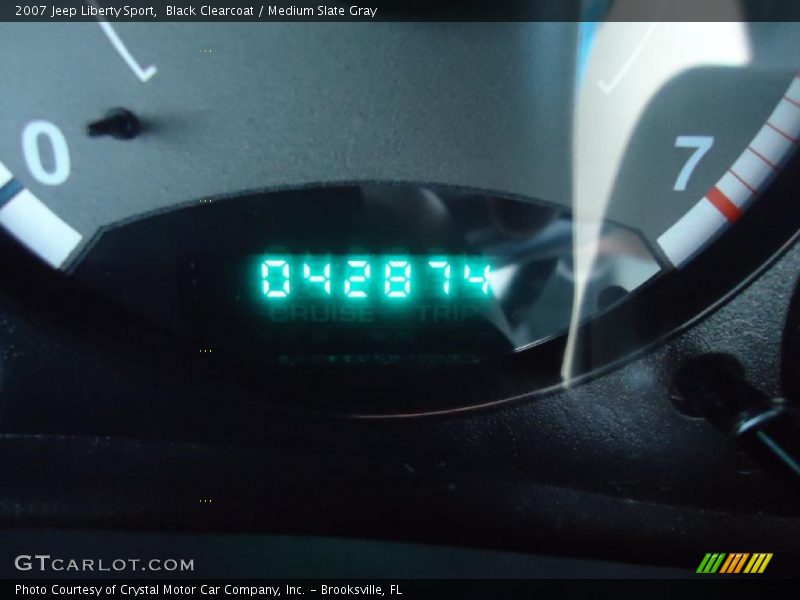 Black Clearcoat / Medium Slate Gray 2007 Jeep Liberty Sport