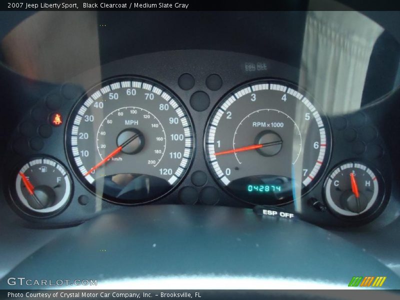 Black Clearcoat / Medium Slate Gray 2007 Jeep Liberty Sport