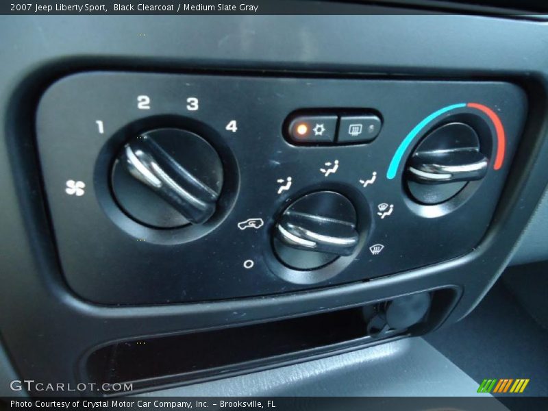 Black Clearcoat / Medium Slate Gray 2007 Jeep Liberty Sport