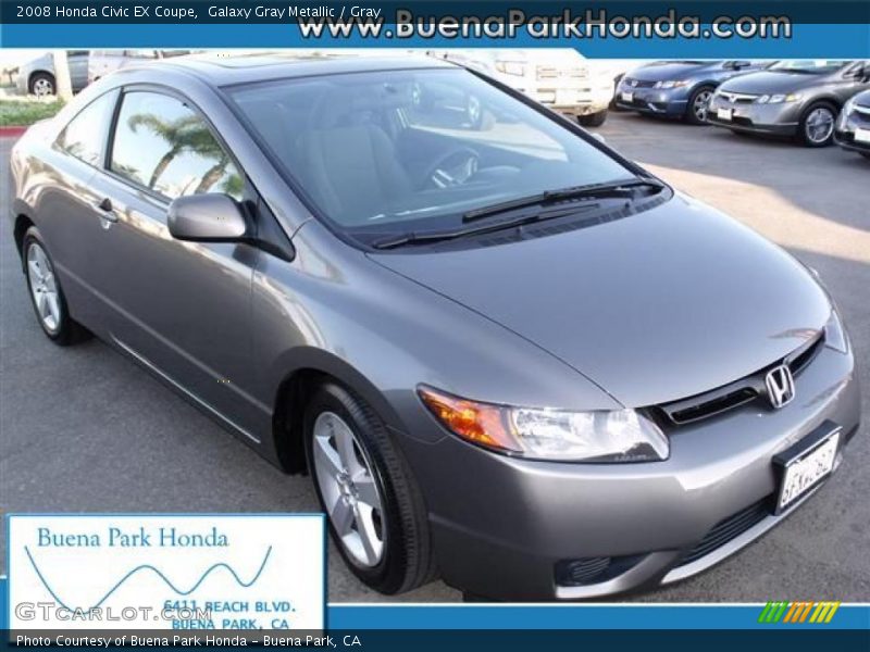 Galaxy Gray Metallic / Gray 2008 Honda Civic EX Coupe