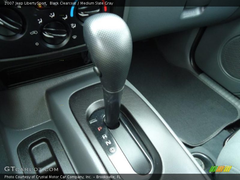 Black Clearcoat / Medium Slate Gray 2007 Jeep Liberty Sport