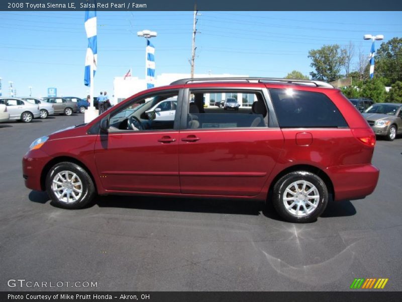 Salsa Red Pearl / Fawn 2008 Toyota Sienna LE