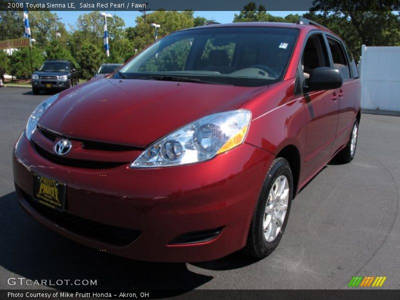 Salsa Red Pearl / Fawn 2008 Toyota Sienna LE