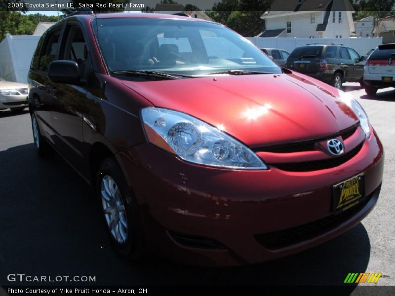 Salsa Red Pearl / Fawn 2008 Toyota Sienna LE