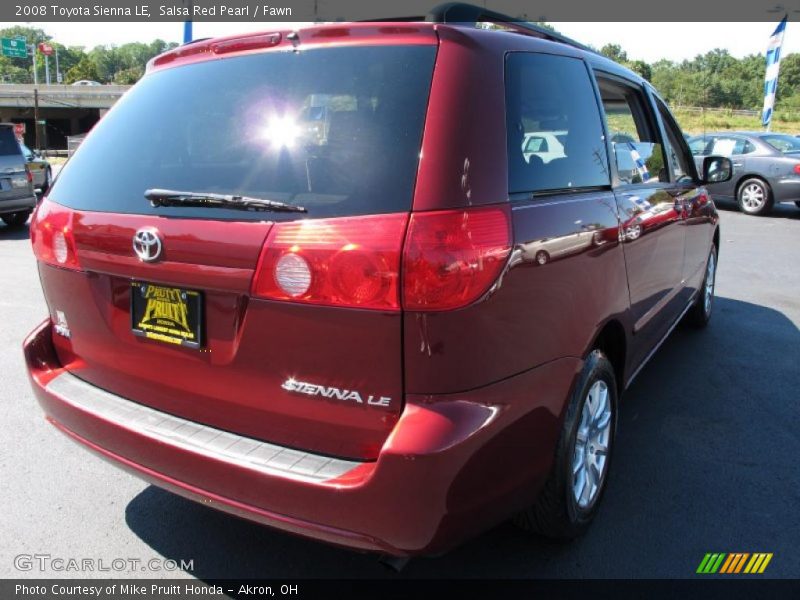 Salsa Red Pearl / Fawn 2008 Toyota Sienna LE