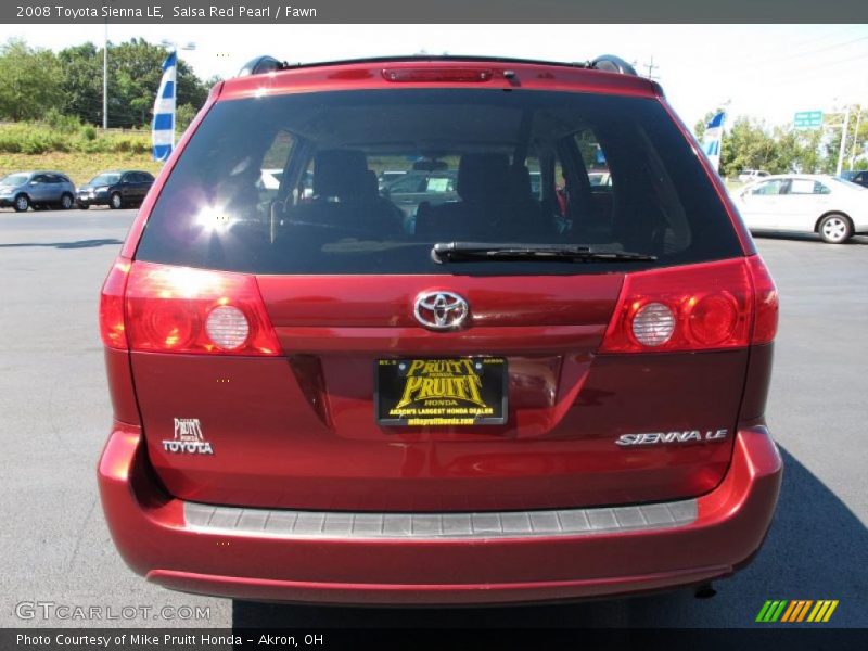 Salsa Red Pearl / Fawn 2008 Toyota Sienna LE