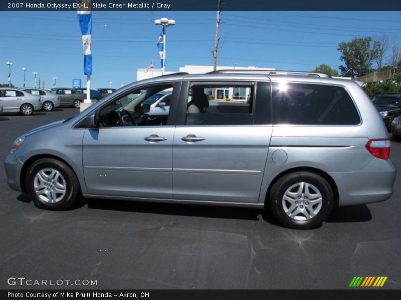 Slate Green Metallic / Gray 2007 Honda Odyssey EX-L