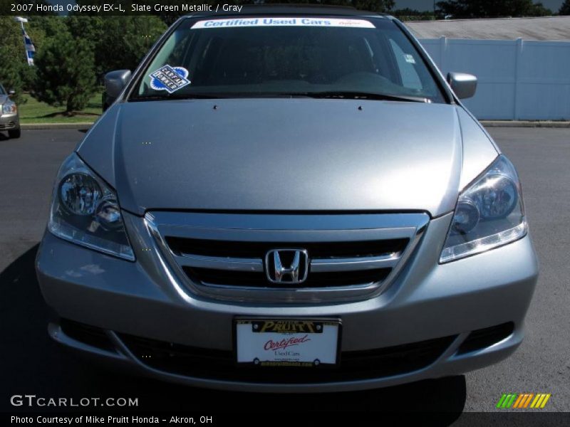 Slate Green Metallic / Gray 2007 Honda Odyssey EX-L