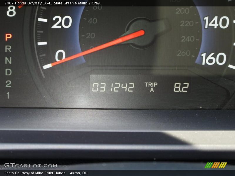 Slate Green Metallic / Gray 2007 Honda Odyssey EX-L