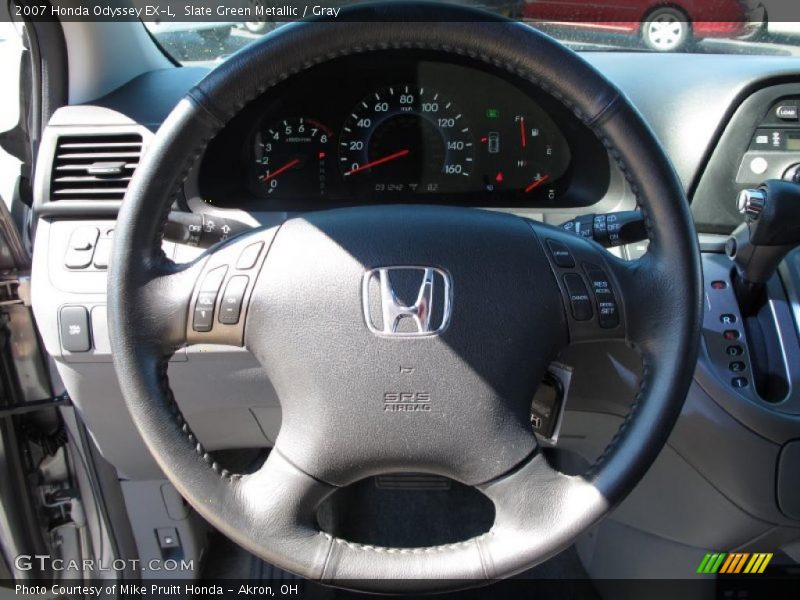 Slate Green Metallic / Gray 2007 Honda Odyssey EX-L