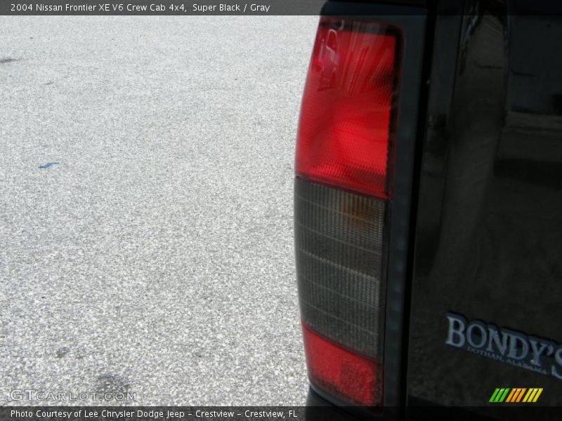 Super Black / Gray 2004 Nissan Frontier XE V6 Crew Cab 4x4