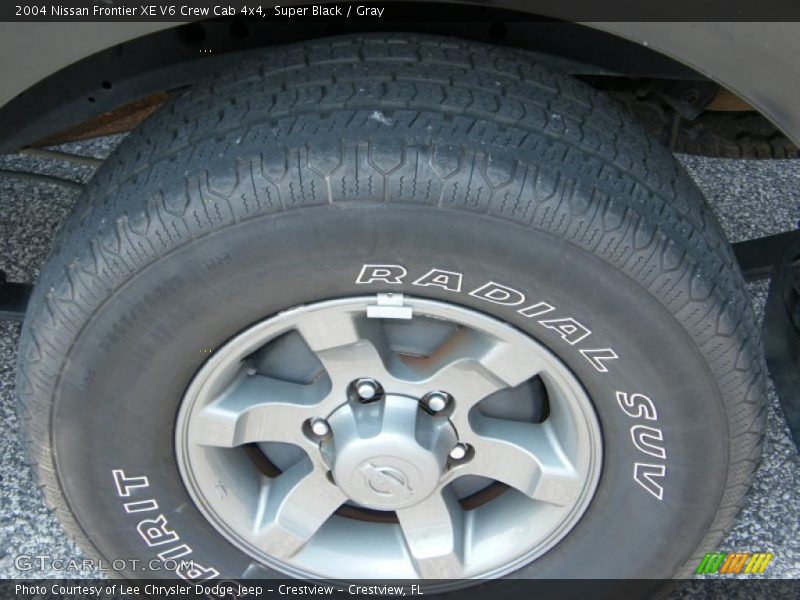 Super Black / Gray 2004 Nissan Frontier XE V6 Crew Cab 4x4