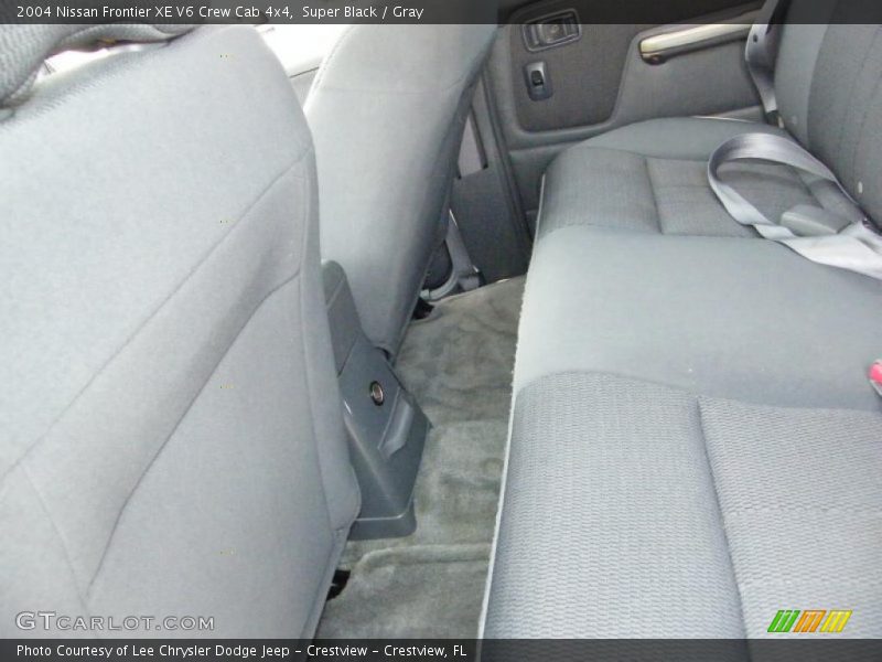 Super Black / Gray 2004 Nissan Frontier XE V6 Crew Cab 4x4
