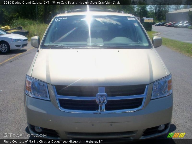 White Gold Pearl / Medium Slate Gray/Light Shale 2010 Dodge Grand Caravan SXT