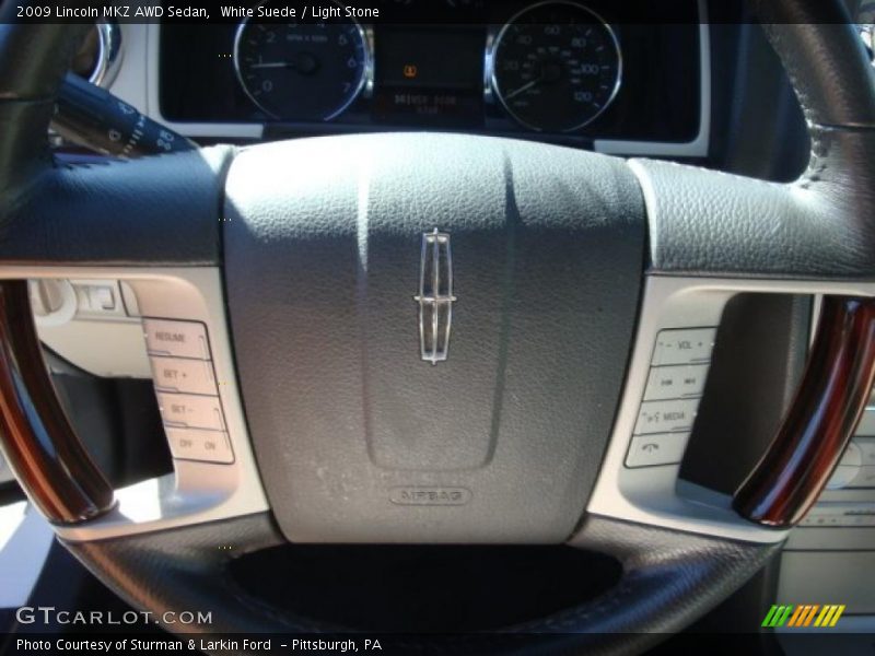 White Suede / Light Stone 2009 Lincoln MKZ AWD Sedan