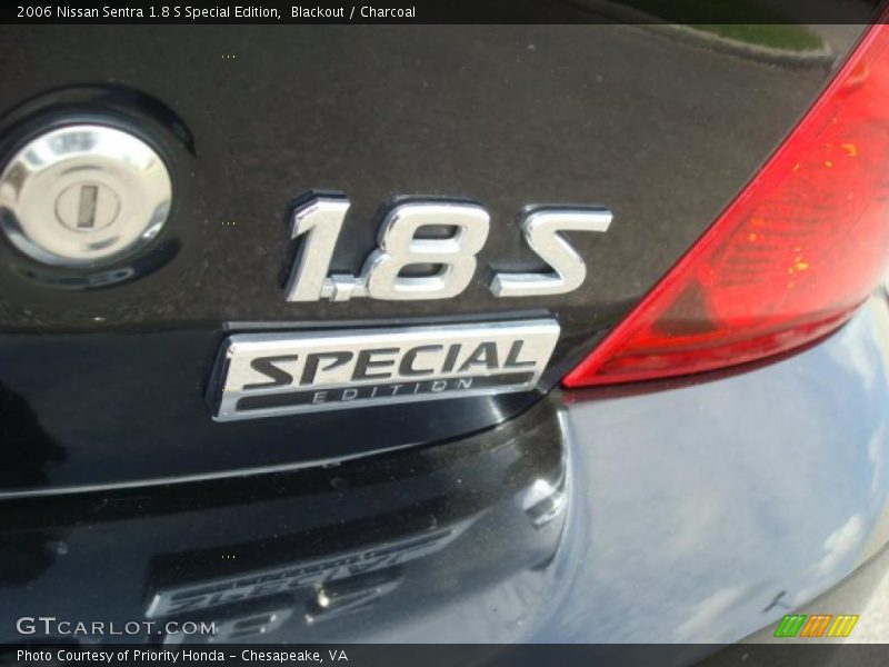 Blackout / Charcoal 2006 Nissan Sentra 1.8 S Special Edition