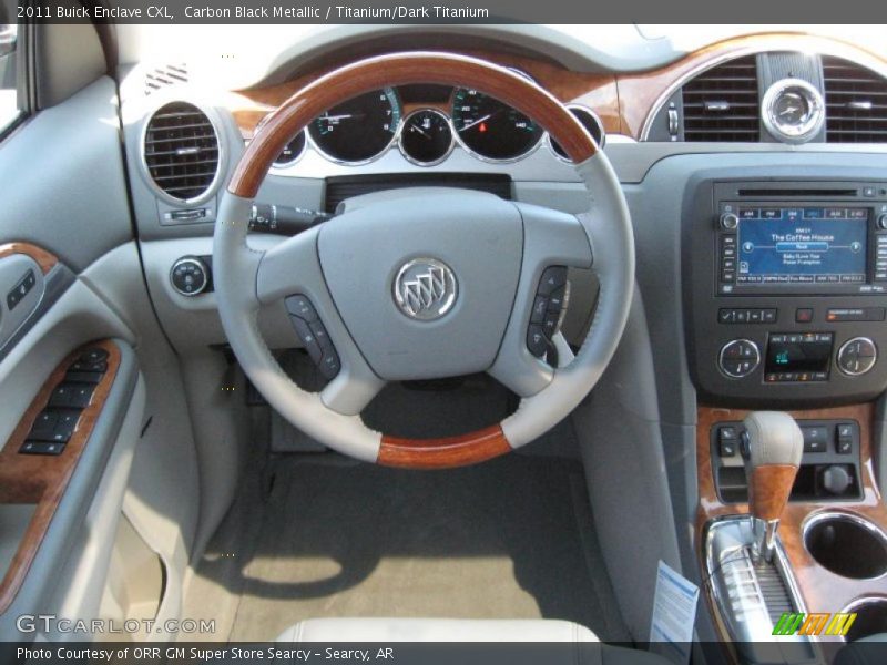 Carbon Black Metallic / Titanium/Dark Titanium 2011 Buick Enclave CXL