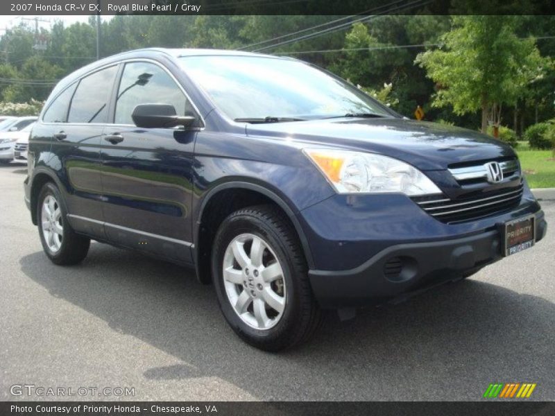 Royal Blue Pearl / Gray 2007 Honda CR-V EX