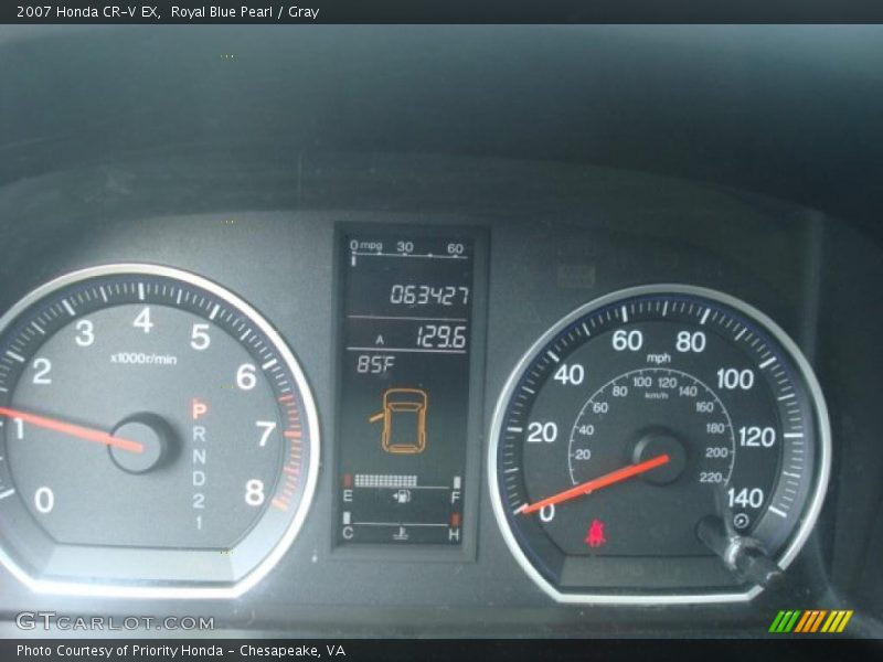 Royal Blue Pearl / Gray 2007 Honda CR-V EX