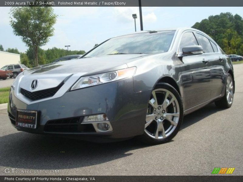 Polished Metal Metallic / Taupe/Ebony 2009 Acura TL 3.7 SH-AWD