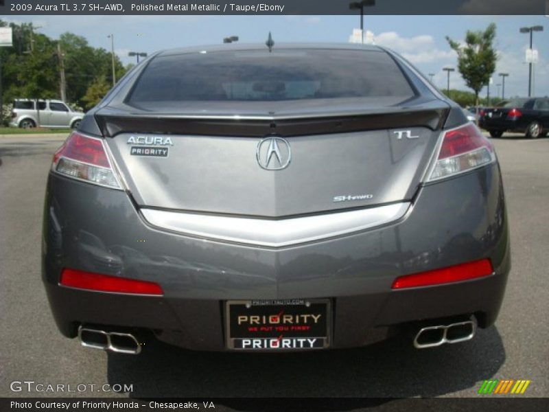 Polished Metal Metallic / Taupe/Ebony 2009 Acura TL 3.7 SH-AWD