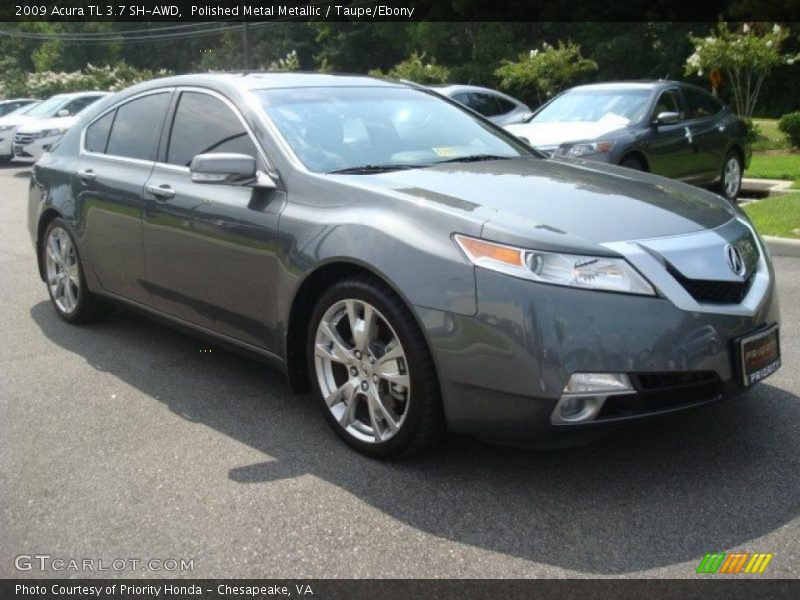 Polished Metal Metallic / Taupe/Ebony 2009 Acura TL 3.7 SH-AWD