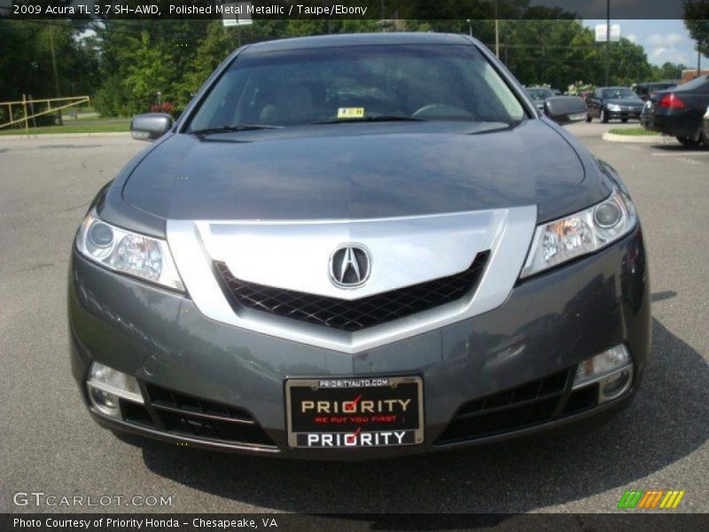 Polished Metal Metallic / Taupe/Ebony 2009 Acura TL 3.7 SH-AWD