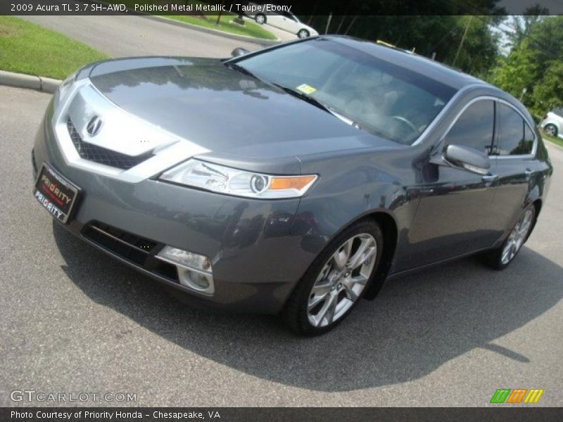 Polished Metal Metallic / Taupe/Ebony 2009 Acura TL 3.7 SH-AWD
