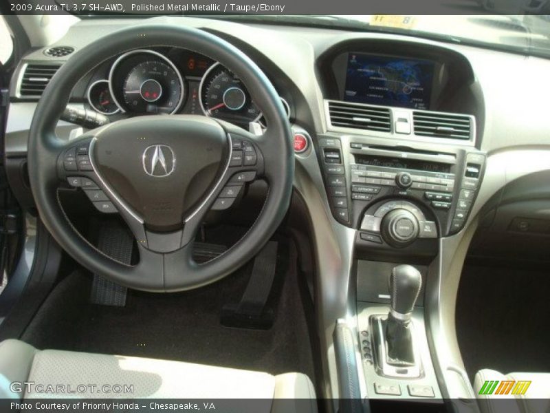 Polished Metal Metallic / Taupe/Ebony 2009 Acura TL 3.7 SH-AWD