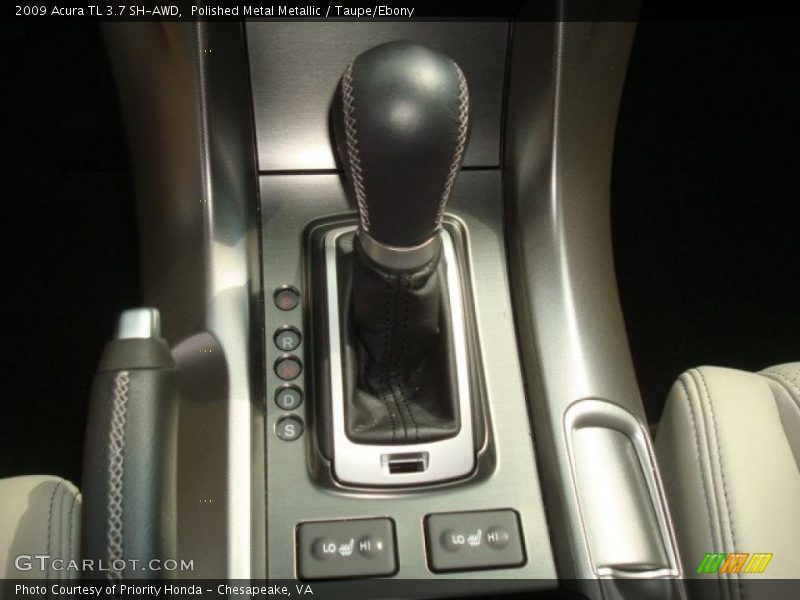 Polished Metal Metallic / Taupe/Ebony 2009 Acura TL 3.7 SH-AWD