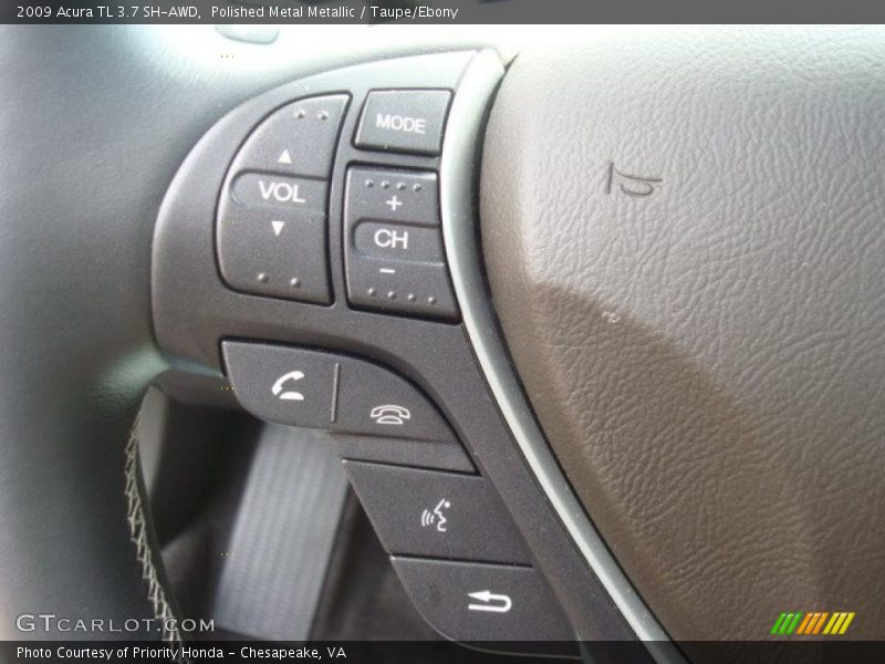 Polished Metal Metallic / Taupe/Ebony 2009 Acura TL 3.7 SH-AWD