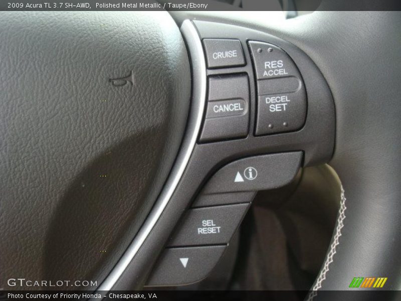 Polished Metal Metallic / Taupe/Ebony 2009 Acura TL 3.7 SH-AWD