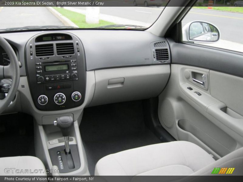 Bright Silver Metallic / Gray 2009 Kia Spectra EX Sedan