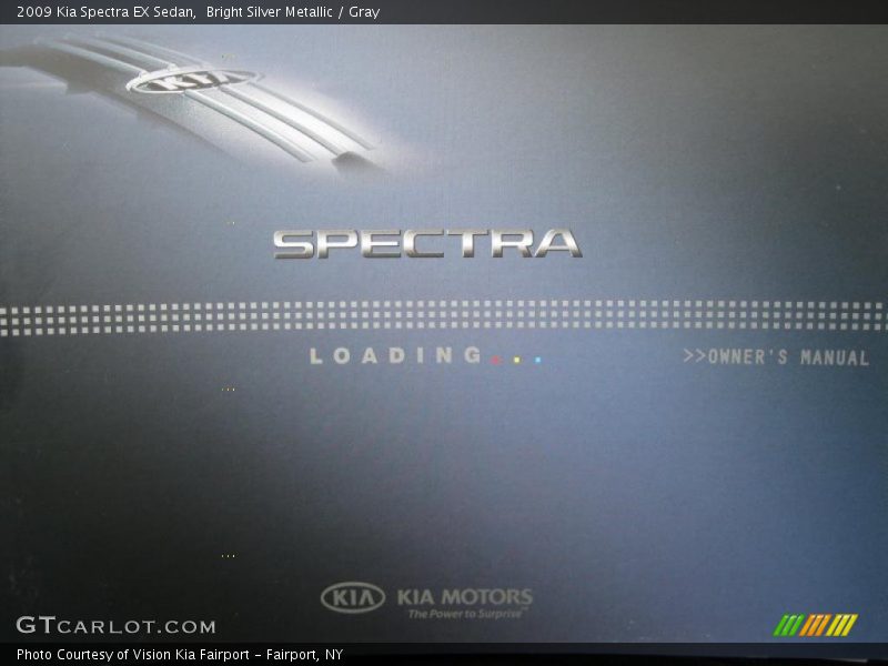 Bright Silver Metallic / Gray 2009 Kia Spectra EX Sedan