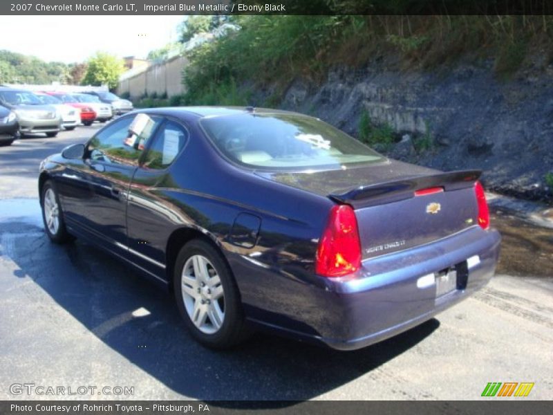 Imperial Blue Metallic / Ebony Black 2007 Chevrolet Monte Carlo LT