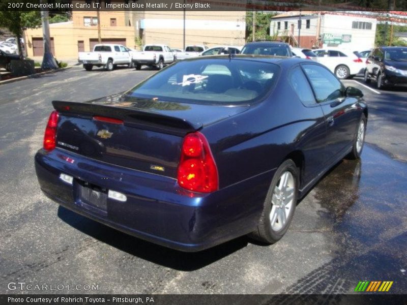 Imperial Blue Metallic / Ebony Black 2007 Chevrolet Monte Carlo LT