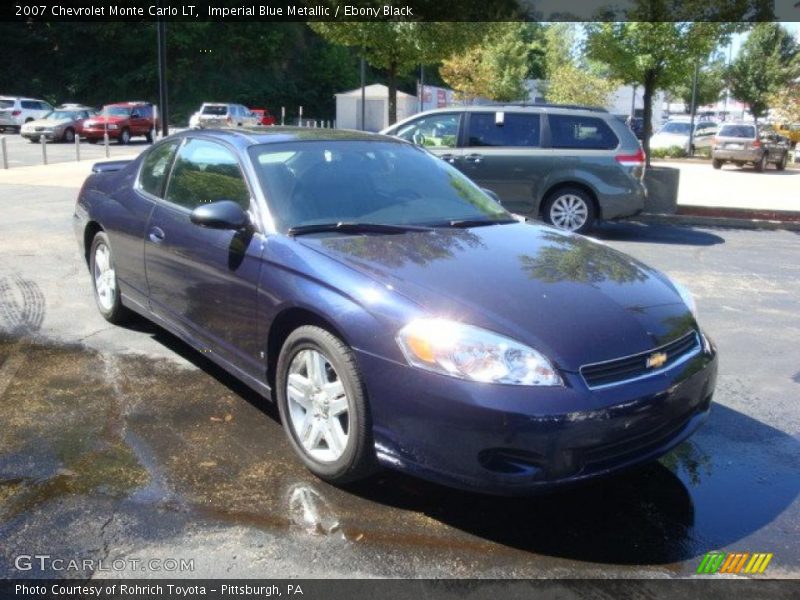 Imperial Blue Metallic / Ebony Black 2007 Chevrolet Monte Carlo LT