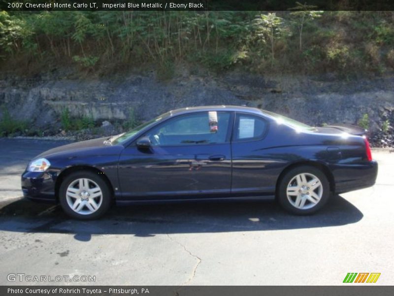 Imperial Blue Metallic / Ebony Black 2007 Chevrolet Monte Carlo LT