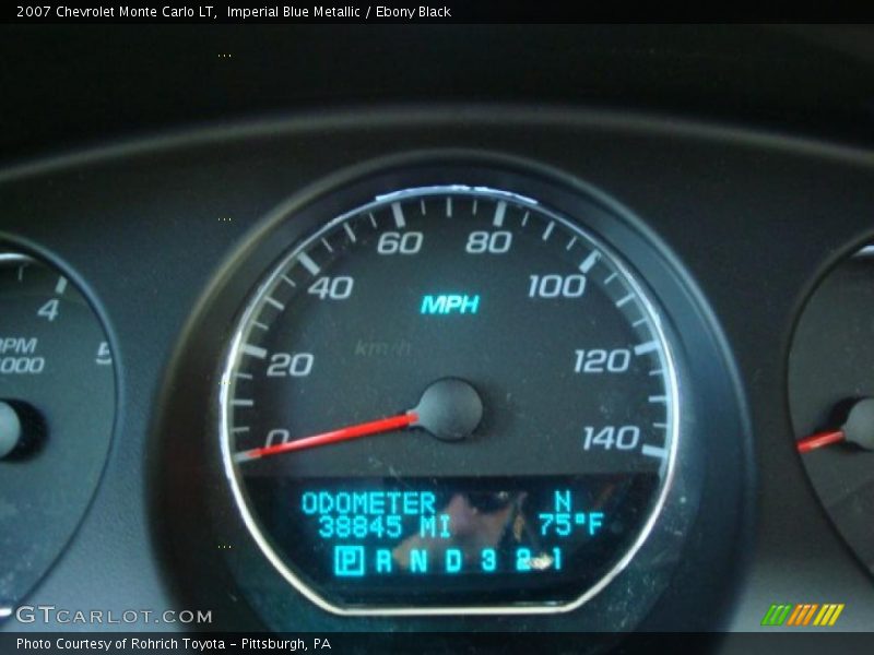 Imperial Blue Metallic / Ebony Black 2007 Chevrolet Monte Carlo LT