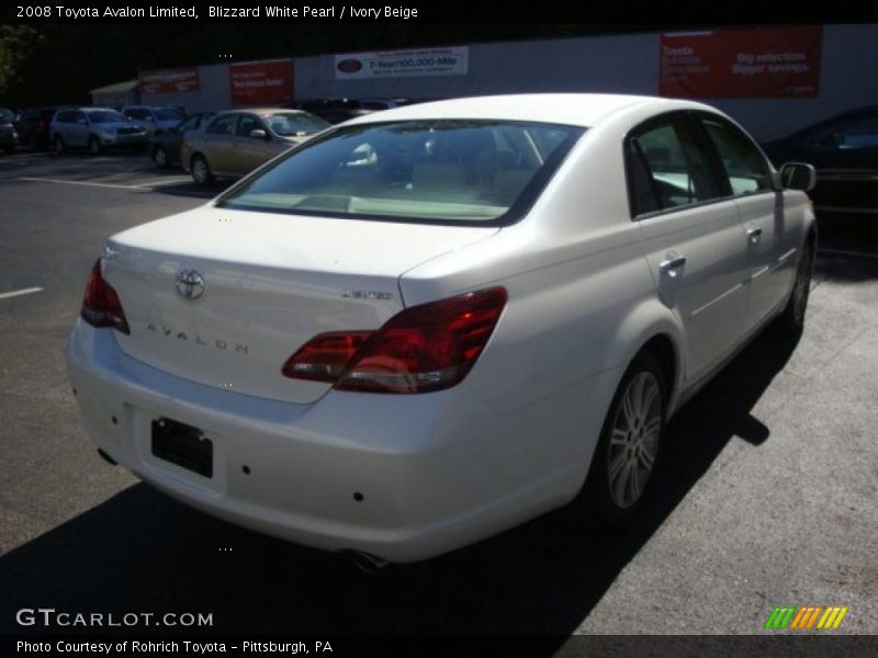 Blizzard White Pearl / Ivory Beige 2008 Toyota Avalon Limited