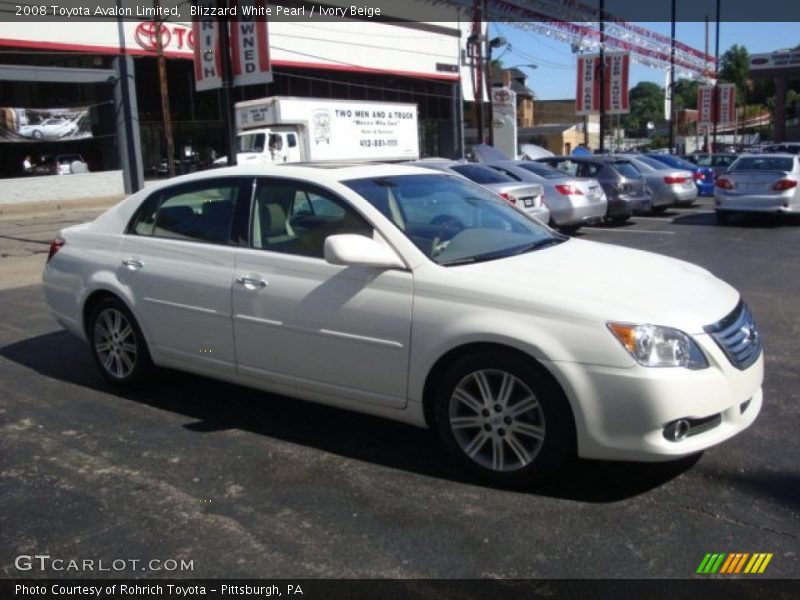 Blizzard White Pearl / Ivory Beige 2008 Toyota Avalon Limited