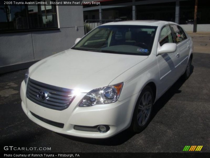 Blizzard White Pearl / Ivory Beige 2008 Toyota Avalon Limited