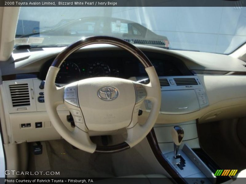 Blizzard White Pearl / Ivory Beige 2008 Toyota Avalon Limited